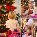 47 Inches Hair Extension Tinsel with Tool 12 Colors 2400 Strands Hair Extension Tinsel Kit