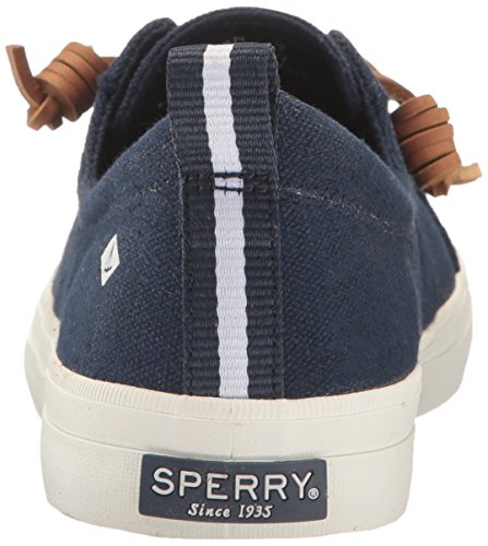 Sperry Womens Crest Vibe Linen Sneaker, Navy, 7