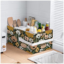 Vintage Large Floral Peel and Stick Wallpaper Removable Daisy Leaf Black