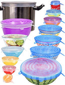 Silicone Stretch Lids 14 Pack Include 2Pcs XXL Size up to 9.8'' Diameter, Reusable
