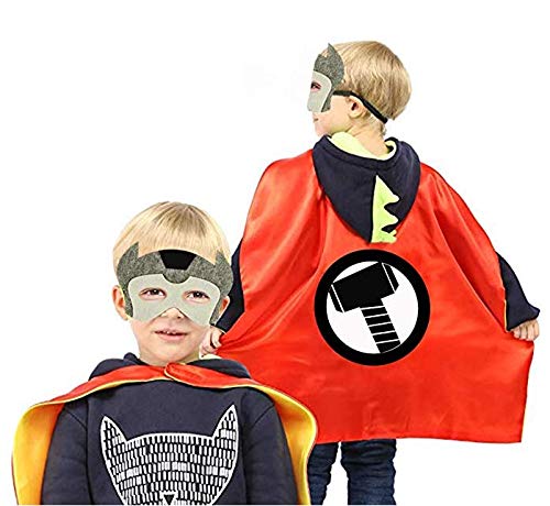 Superhero Capes Set Superhero Double Side Cape and Mask for Kids