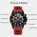 Mens Watches Sports Casual Wrist Watches Silicon Strap Fashion Watches for Men