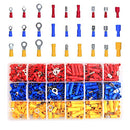 Wire Terminals Crimping Tool Kit with Plastic Box,10 Insulated Ratcheting Terminals