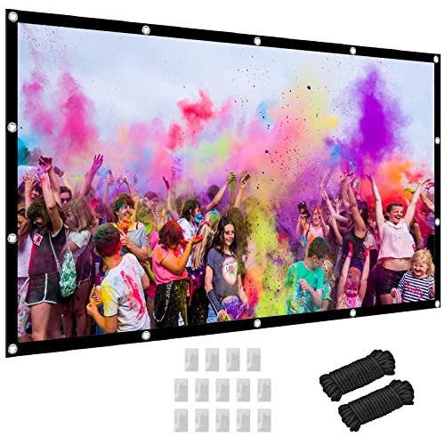 Projector Screen 100 inch,Outdoor Projection Screen 16:9 HD Portable Projector Screen