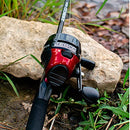 Spincast Reel and Fishing Rod Combo, 5'6" 2-Piece Durable Fiberglass Rod