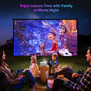 HD Bluetooth Projector Built in DVD Player, Mini Video Projector 1080P Supported