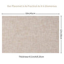 Placemats, Set of 8 Heat-Resistant Placemats Stain Resistant Anti-Skid Placemats
