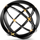 Black & Gold Iron Sphere - 7 inches Modern Home Decor Accents - Tabletop Decorations