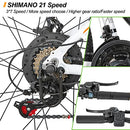 27.5 inch E Bike for Adults, 350W 21MPH Mens Womens Electric Bicycle 21-Speed 36V