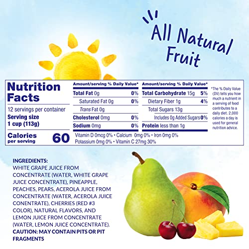 Dole Fruit Bowls Cherry Mixed Fruit in 100% Juice, Gluten Free Healthy Snack