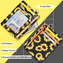 Slim Front Pocket Wallet RFID Blocking Minimalist Credit Card Holder Wallet Sunflower