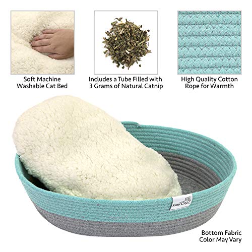 Kitty City Cotton Rope Woven Cat Bed, Cat House- Colors may vary, Cat Rope Bed