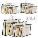 9 Packs Dust Bags for Handbags, Clear Handbag Storage, Purse Storage Organizer