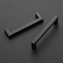 30 Pack 5 Inch Kitchen Square Cabinet Handles Matte Black Cabinet Pulls Black Drawer