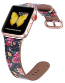 JSGJMY Leather Band Compatible with Apple Watch Women Men Strap for iWatch