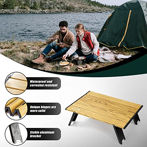 Foldable Beach Table Ultralight Aluminum, Mini Folding Camping Table for Picnic Outdoor