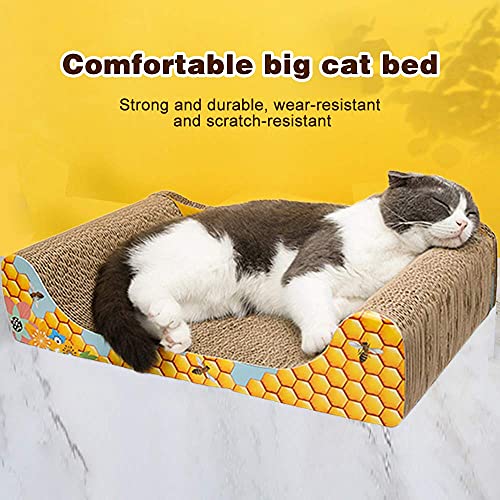 Cat Scratcher Cardboard Sofa Bed Couch, Large Size 20 inch Kitten Scratching Lounge
