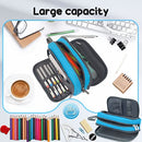 Large Capacity Pencil Case, 4 Compartments Portable Canvas Pencil Bag Pen Case Bag