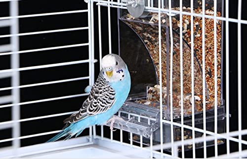 Automatic Bird Feeder,No Mess Bird Feeder,Bird Cage Feeder Bird Cage Accessories for Parakeet Canary Cockatiel Finch