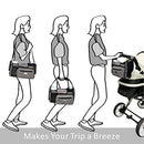 Universal Baby Stroller Organizer, Stroller Caddy with Heightened Insulated Cup Holders