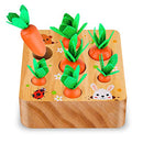 Carrot Harvest Game Wooden Toy for Baby Boys and Girls 1 2 3 Year Old, Educational
