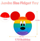 Big Size Push Popper It Cute Pop Pops Fidget Sensory Toy Gift, Bubbles Popping