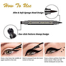 6 Pcs Double-headed Liquid Eyeliner Stamp Pen Set