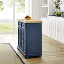 Crosley Furniture Madison Kitchen Island with Butcher Block Top, Navy