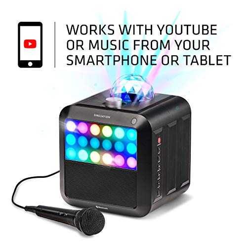 Portable Karaoke Machine - Singsation Star Burst - System Comes w/ 2 Mics
