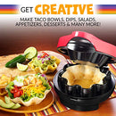 Nostalgia Taco Tuesday Baked Tortilla Bowl Maker, Uses 8 or 10 Inch Shells