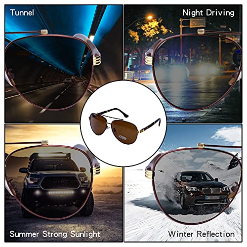 Aviator Sunglasses for Men Women Polarized Driving UV 400 Protection with Case