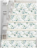 Peel and Stick Wallpaper Green/White Eucalyptus Leaf Floral Wall Mural