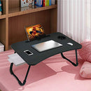 Foldable Laptop Bed Table Multi-Function Lap Bed Tray Table with Storage Drawer
