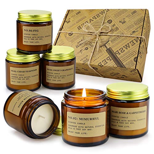 Candles for Home Scented,6Pack 3.5OZ Aromatherapy Candles