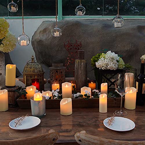 Waterproof Flickering Flameless Candles, Outdoor Indoor Battery Operated LED