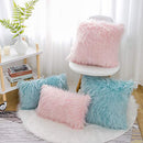 Set of 2 Lumbar Pink Fluffy Pillow Covers New Luxury Series Merino Style