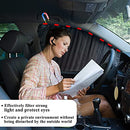 Car Side Window Sun Shades - Front Privacy Magneic Black 2 Pcs Automotive Covers