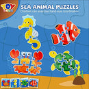 Puzzles for Kids Age 2-4 - 4 Pack Animal Shape Puzzle Montessori Toy for Toddlers