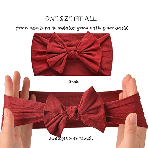 Prohouse 16PCS Baby Nylon Headbands Hairbands Hair Bow Elastics for Baby Girls Newborn Infant Toddlers Kids