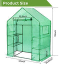 Small Walk in Greenhouse for Outdoors with PE Cover and Roll Up Door