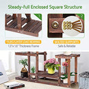 Wood Plant Stand High Low Shelves Flower Rack Display for Indoor Outdoor Garden