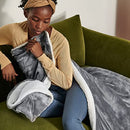 Sherpa Fleece Throw Blanket for Couch - Thick and Warm Blankets for Winter, Soft