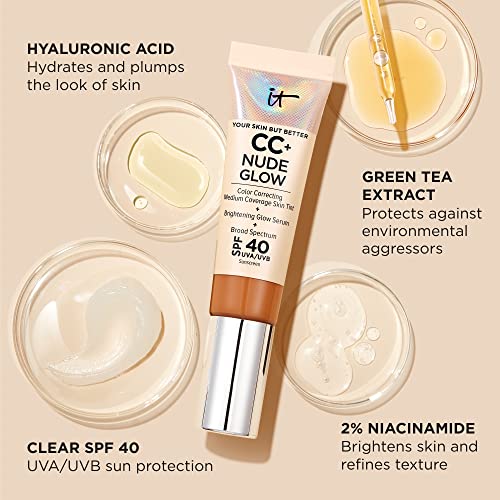 Cc+ Nude Glow Lightweight Foundation + Glow Serum With Spf 40 - With Niacinamide