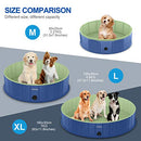 lunaoo Foldable Dog Pool, Portable Kiddie Pool for Kids, PVC Bathing Tub