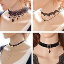 Trasfit 10 Pieces Lace Choker Necklace for Women Girls, Black Classic Velvet Stretch