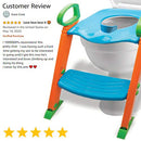 Potty Training Seat with Ladder & Upgraded Splashguard - Toilet Step Stool for Kids