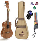 Concert Ukulele Bundle, Deluxe Series 24 Inch Mahogany Ukulele with Aquila Nylgut Strings