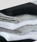 10 Pack Athletic Cotton Basic Crew Socks Autumn School Uniform Casual Sports,Plain Grey