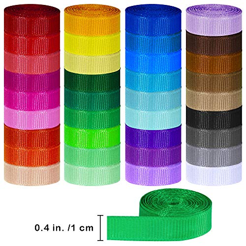 Supla  Wide Solid Grosgrain Ribbons Bulk Rainbow Color  Ribbons Set