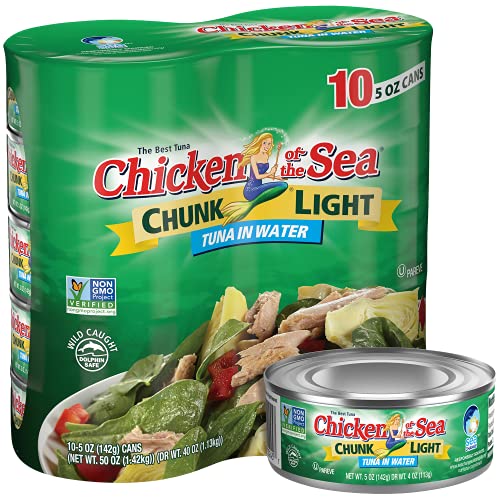 Chicken of the Sea, Chunk Light Tuna in Water, 5 oz. Can (Pack of 10)